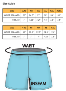 epicsports soccer shorts size guide